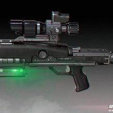 br8-a1 wolverine blaster rifle gioco starwars oggetti di scena scalemodel cosplay 3d print model - Mito3D