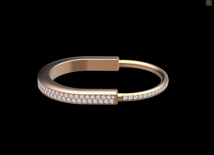 pulseira Tiffany ouro anel pingente ligação brincos fechadura 3d print model - Mito3D