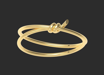 bracelet tiffany or bague pendentif lien chaîne boucles d'oreilles nœud 3d print model - Mito3D
