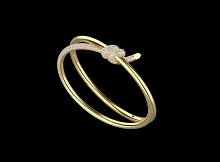 Armband Tiffany Gold Ring Anhänger Verknüpfung Kette Ohrringe Knoten 3d print model - Mito3D