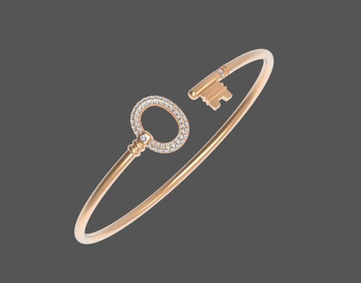 bracelet tiffany gold ring pendant link chain 3d print model - Mito3D