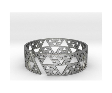 braccialetto frattale sierpinski guarnizione triangolo 3d print model - Mito3D