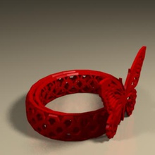 le bracelet bijoux de la mode papillon bijou 3d print model - Mito3D
