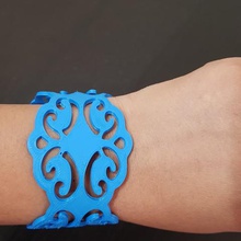 la pulsera joyería diseño de flor simple impresión 3d print model - Mito3D