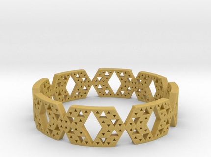 bracelet bracelet bracelet géométrique géométrique Triangle Triangle sierpinski 3d print model - Mito3D