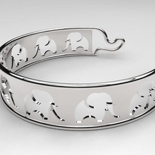 bilezik takı fil filler Gümüş mücevher 3d print model - Mito3D