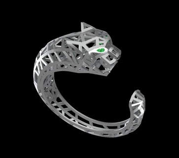 Armband Panther Pantera Panthera panter Ring Anhänger Ohrringe 3d print model - Mito3D