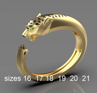bracelet panthère pantera panthera panter bague pendentif boucles d'oreilles 3d print model - Mito3D