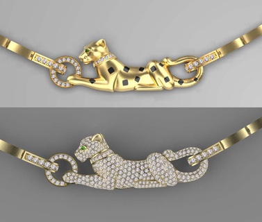 bracelet bracelet panther pantera panthera panter ring pendant earrings  3d print model - Mito3D