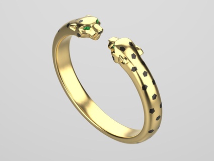 braccialetto pantera panthera panter squillare pendente orecchini 3d print model - Mito3D