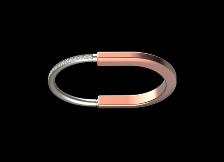 bracelet tiffany or bague pendentif lien chaîne boucles d'oreilles fermer clé 3d print model - Mito3D