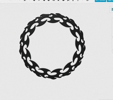 bracelet semi souple 3d accessoire noir bracelets cool mode 3d print model - Mito3D
