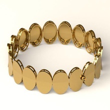 bracelet 04 jewelry diamond jewellery silver gold 3dprint fashion printable jewel 3d print model - Mito3D