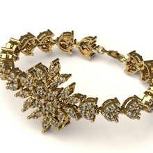 bracelet 07 jewelry diamond jewellery silver gold 3dprint fashion printable jewel gem stone bangle 3d print model - Mito3D