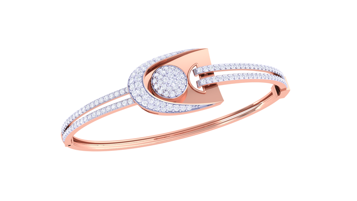 pulsera 188 oro rosa diamantes joyas pulseraamor encanto corazon amor compromiso solitaria joya joyería braslate plata 3d print model - Mito3D