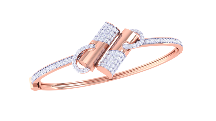 pulsera 191 oro rosa diamantes joyas pulseraamor encanto corazon amor compromiso solitaria joya joyería braslate plata 3d print model - Mito3D
