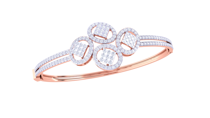 pulsera 192 oro rosa diamantes joyas pulseraamor encanto corazon amor compromiso solitaria joya joyería braslate plata 3d print model - Mito3D