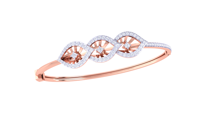 bracelet 195 or rose diamant bijoux braceletlove charme coeur 39 amour engagementbling solitairebracelet bijou braslate argent diamants 3d print model - Mito3D