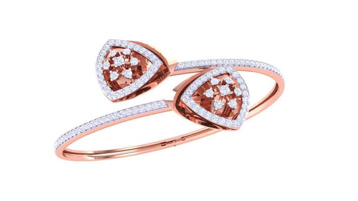 bracelet 196 or rose diamant bijoux braceletlove charme coeur 39 amour engagementbling solitairebracelet bijou braslate argent diamants 3d print model - Mito3D