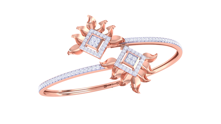 bracelet 199 or rose diamant bijoux braceletlove charme coeur 39 amour engagementbling solitairebracelet bijou braslate argent diamants 3d print model - Mito3D