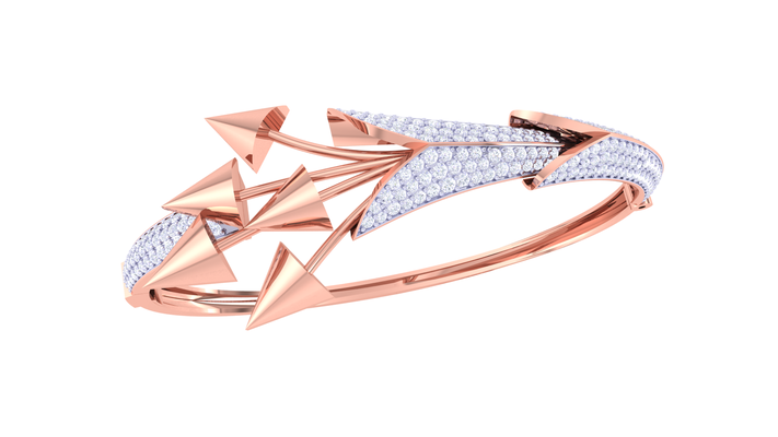 pulsera 202 oro rosa diamantes joyas pulseraamor encanto corazon amor compromiso solitaria joya joyería braslate plata 3d print model - Mito3D