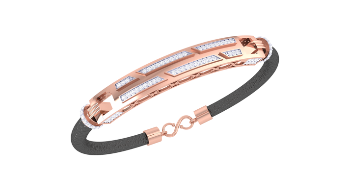 pulsera 204 oro rosa diamantes joyas pulseraamor encanto corazon amor compromiso solitaria joya joyería braslate plata 3d print model - Mito3D