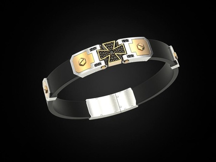 bracelet 6 bijoux impression 3dprinted imprimable conception bijou d'or mode or prototypage argent motard bracelets 3d print model - Mito3D