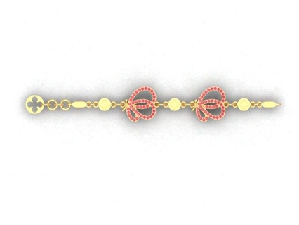 bracelet butterfly bracelet silver free jewelry  3d print model - Mito3D