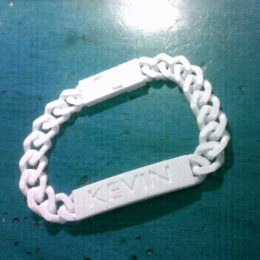 bracelet cuban link chain clip jewelry gourmette 3D print model - Mito3D