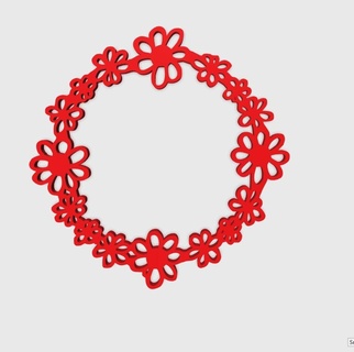 bracelet flowers easy fast flower nature red fashion 3d print model - Mito3D