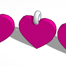 bracelet cœurs mode bijou pendentif cœur couple mascotte l'amour 3d print model - Mito3D