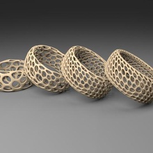 Armband voronoi-Stil Schmuck Armbänder 3d print model - Mito3D