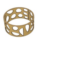 bracelet voronoi jewelry silver 3d print model - Mito3D