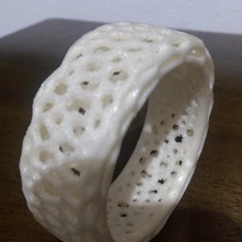 pulsera de voro la moda voronoi marfil art joyería 3d print model - Mito3D