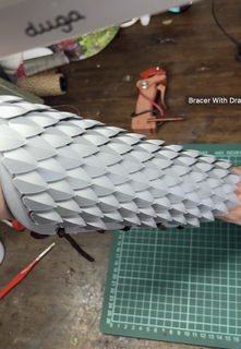 bracer dragon scales full arm dragon scales cosplay bracer wearable arm  3d print model - Mito3D
