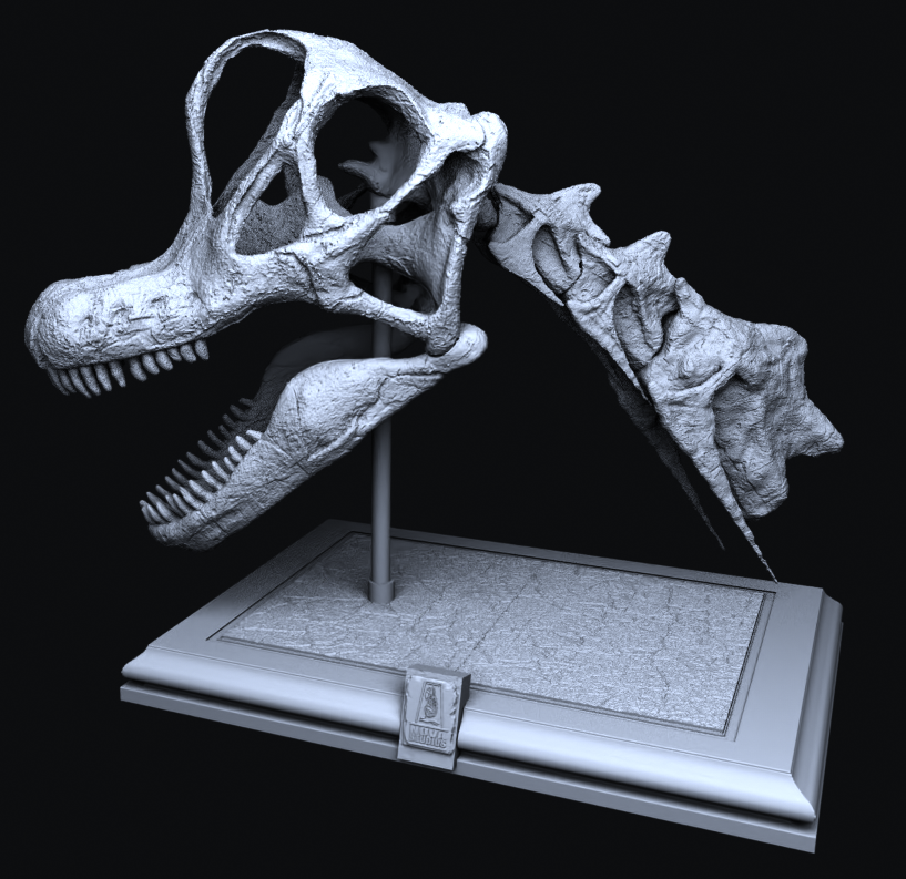 Brachiosaurus kafatası Dinozor model 3d paleontoloji baskı meraklı Jurassic çağ eğitici Bilim Eğitim ev dekor koleksiyon fosil kopya high detail dijital indir 3D print model - Mito3D