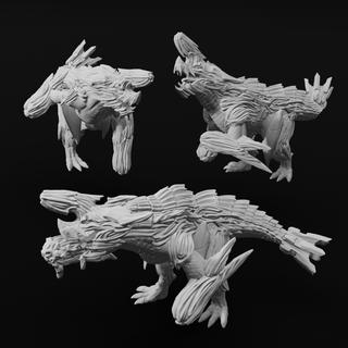 braquiádios monstro caçador bruto Wyvern patrão braquial dinossauro mini miniatura terópode rex esculpir ampla brinquedo animal réptil 3d print model - Mito3D