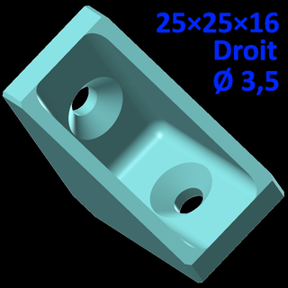 bracket 25 16 straight braces screws 35 mm square chair reinforcement reinforcements angle angles 3d print model - Mito3D