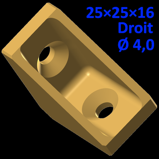 bracket 25 16 straight braces screws 40 mm square chair reinforcement reinforcements angle angles 3d print model - Mito3D