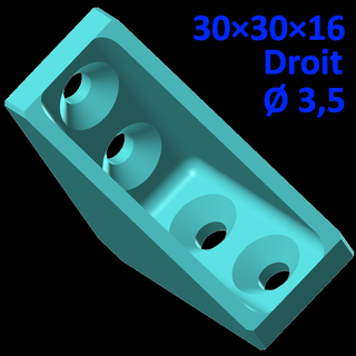 bracket 30 16 straight braces screws 35 mm square chair reinforcement reinforcements angle angles 3d print model - Mito3D