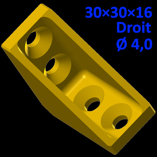 bracket 30 16 straight braces screws 40 mm square chair reinforcement reinforcements angle angles 3d print model - Mito3D