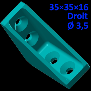 bracket 35 16 straight braces screws mm square chair reinforcement reinforcements angle angles 3d print model - Mito3D