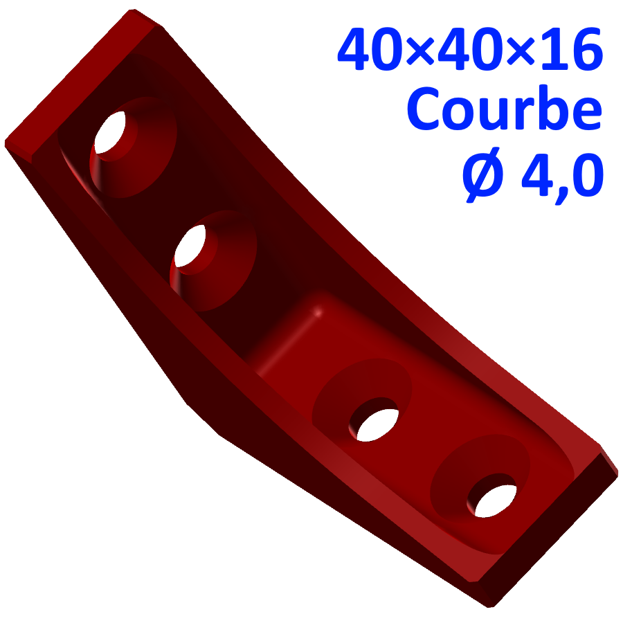 bracket 40 16 curved braces screws mm square chair reinforcement reinforcements angle angles 3D print model - Mito3D