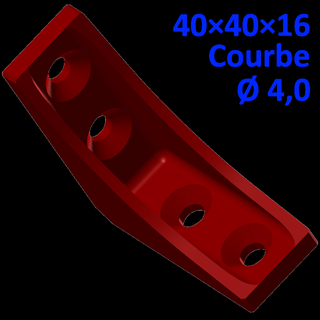 Halterung 40 16 gebogen Hosenträger Schrauben mm Quadrat Stuhl Verstärkung Winkel 3d print model - Mito3D