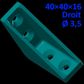 Halterung 40 16 Hosenträger Schrauben 35 mm Quadrat Stuhl Verstärkung Winkel 3d print model - Mito3D