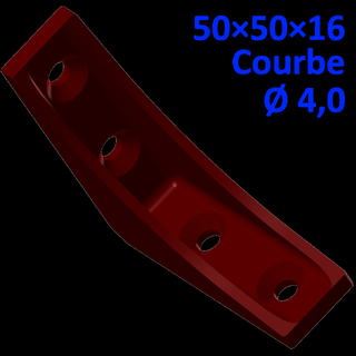 Halterung 50 16 gebogen Hosenträger Schrauben 40 mm Quadrat Stuhl Verstärkung Winkel 3d print model - Mito3D