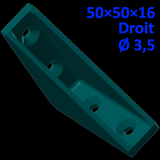 bracket 50 16 straight braces screws 35 mm square chair reinforcement reinforcements angle angles 3d print model - Mito3D
