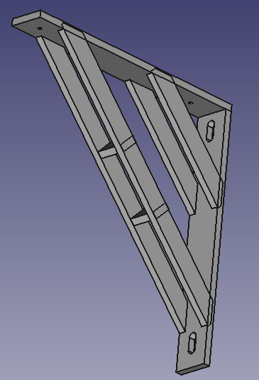 bracket shelves strong square shelf solid 3D print model - Mito3D