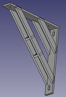 bracket shelves strong square shelf solid 3d print model - Mito3D