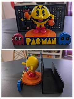 dirsek değiştirmek konsol temel destek Pacman pac man 3d print model - Mito3D
